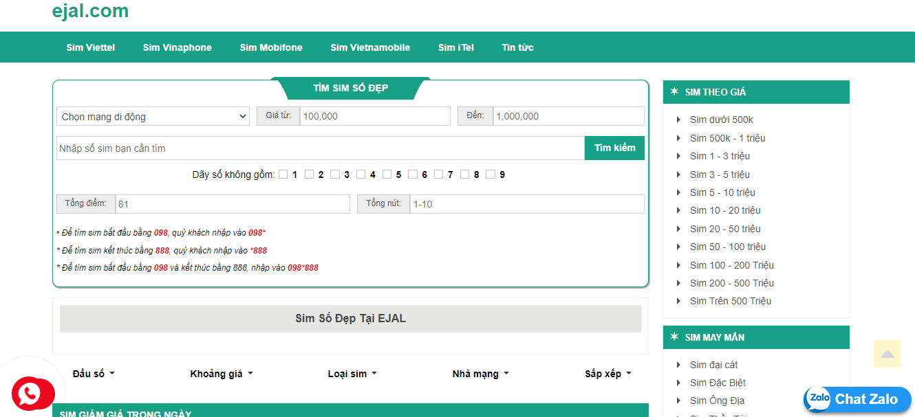 Lý do bạn nên chọn mua sim số đẹp tại Ejal.com